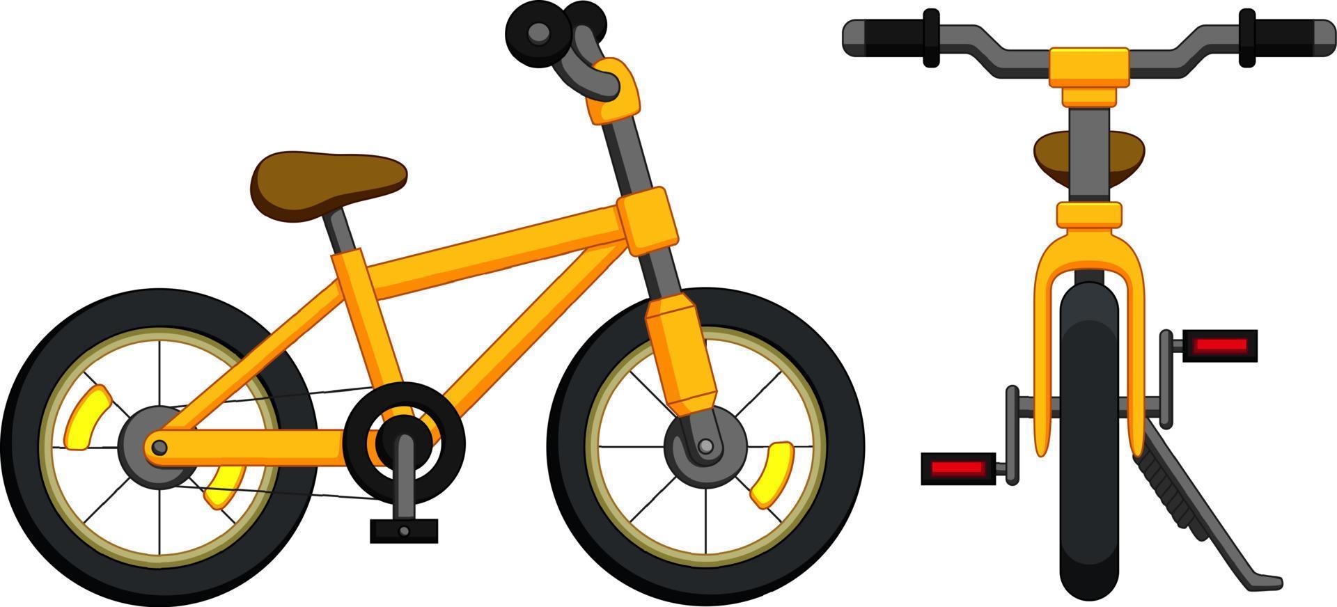 vélo avec cadre jaune vecteur