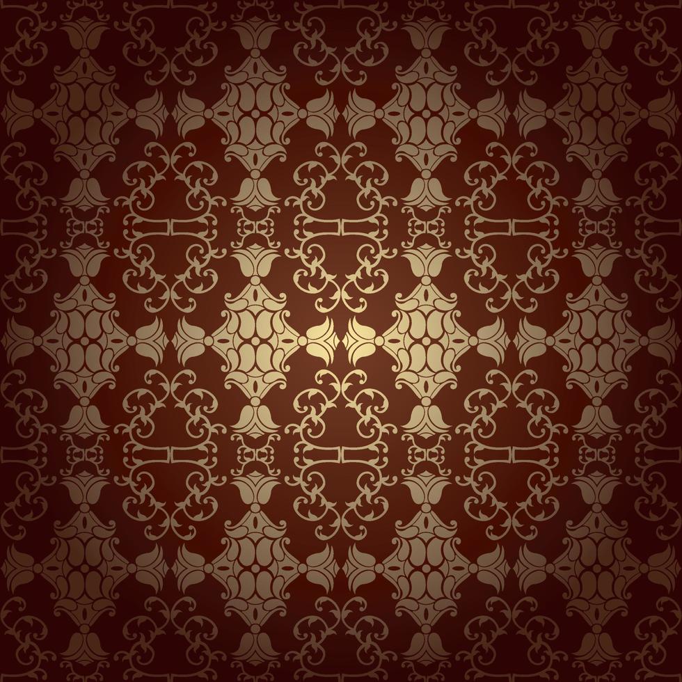 fond baroque floral sans couture marron vecteur