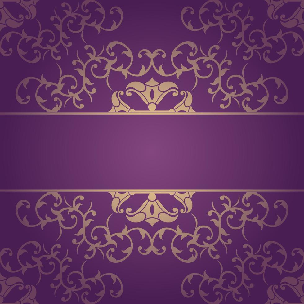 vecteur baroque de fond violet avec des fleurs