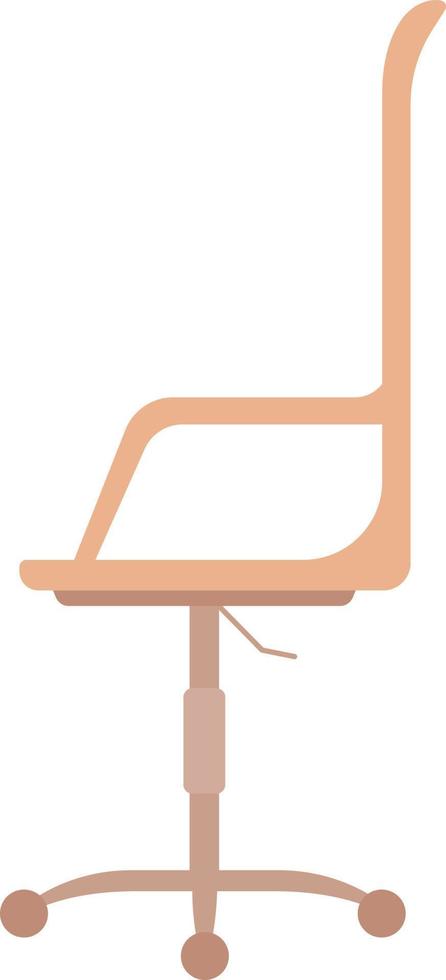 chaise de bureau objet vectoriel de couleur semi-plat. article de taille normale sur blanc. élément pratique de l'intérieur. arrangement d'espace d'affaires illustration de style dessin animé simple pour la conception graphique et l'animation web