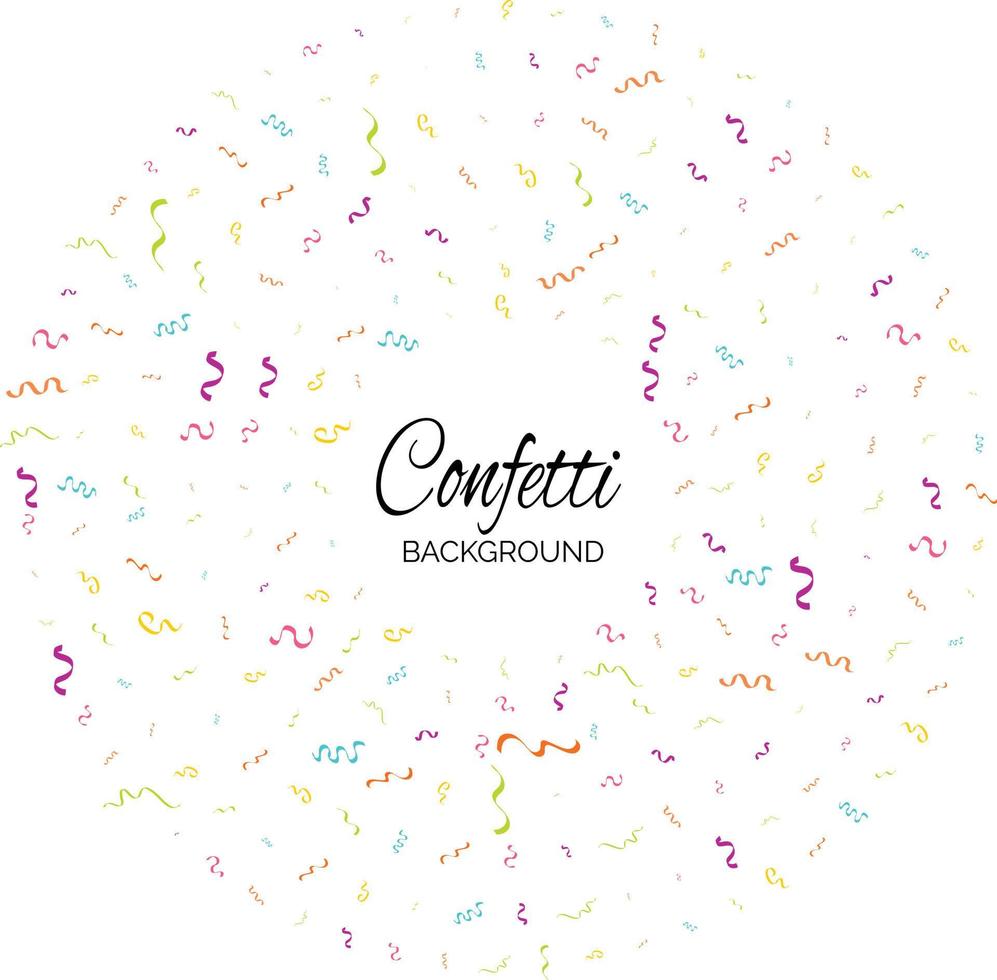 modèle de conception de concept de confettis jour férié heureux. illustration vectorielle de fond blanc célébration. vecteur