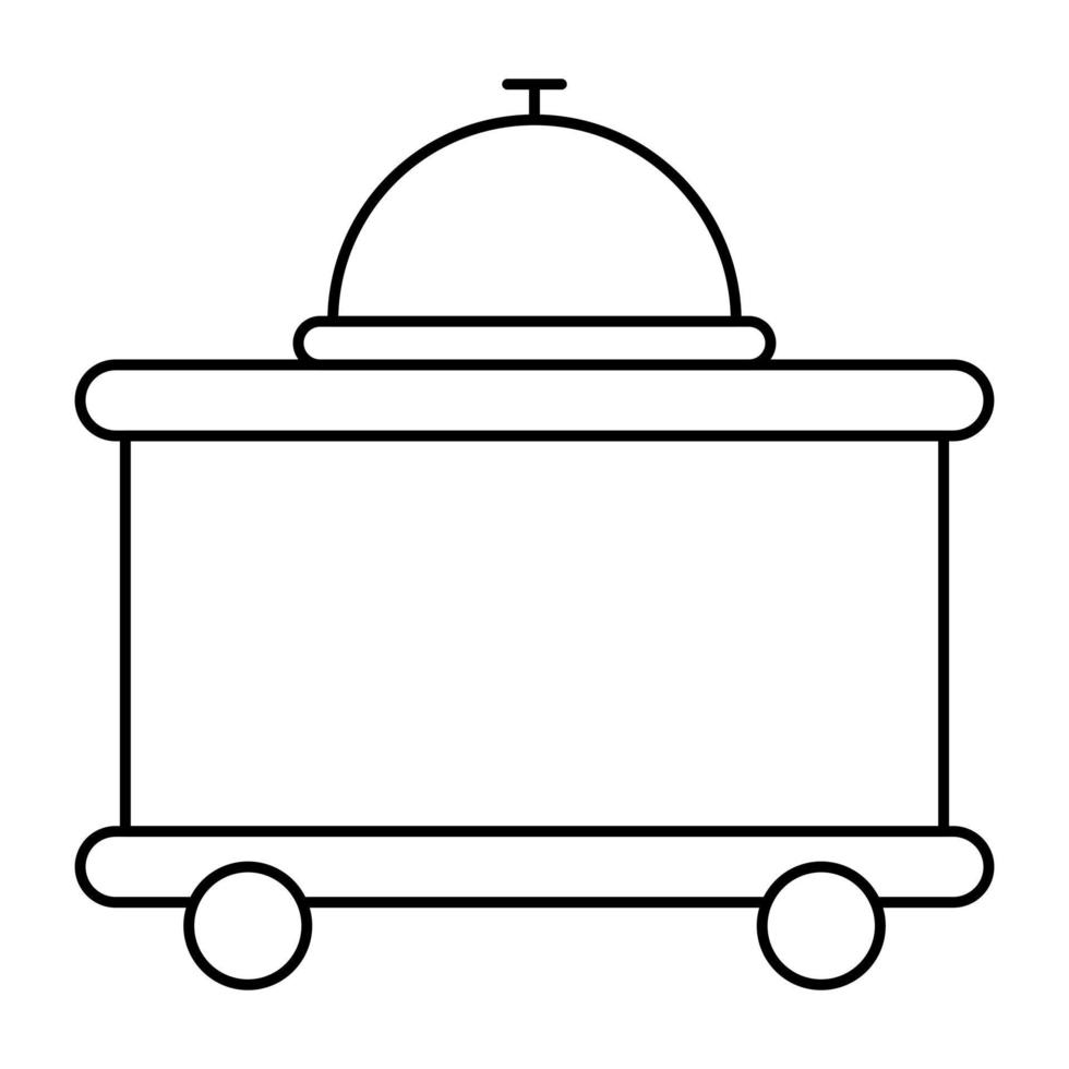 icône de conception unique de chariot de nourriture vecteur