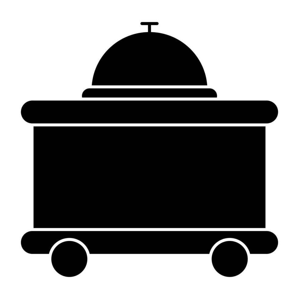 icône de conception unique de chariot de nourriture vecteur