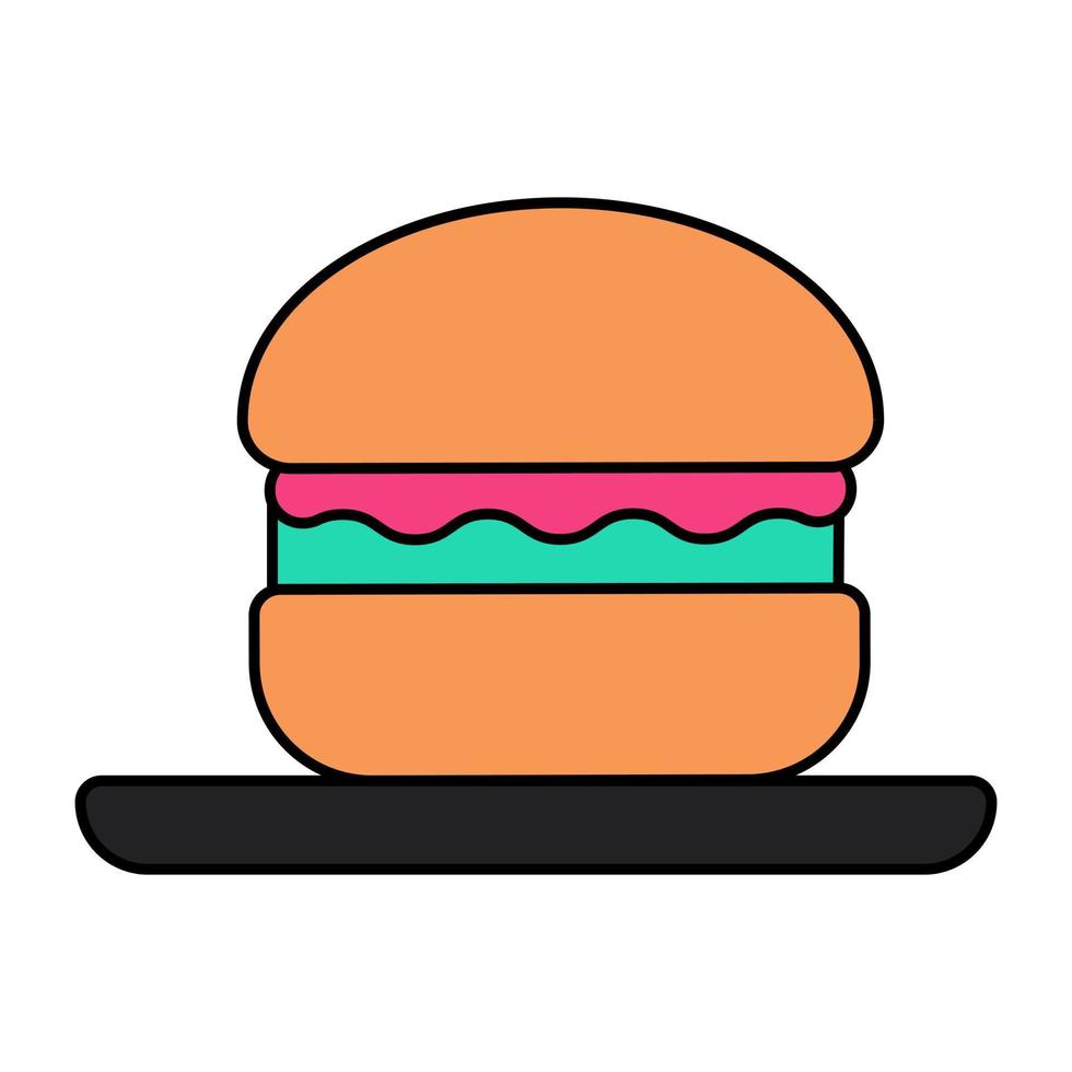 icône du design moderne de burger vecteur