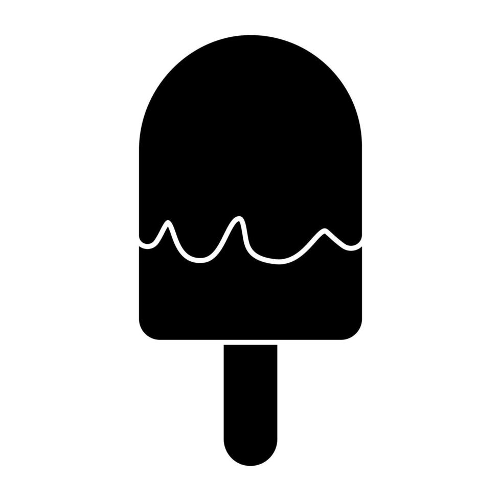 icône de contour de popsicle, vecteur modifiable