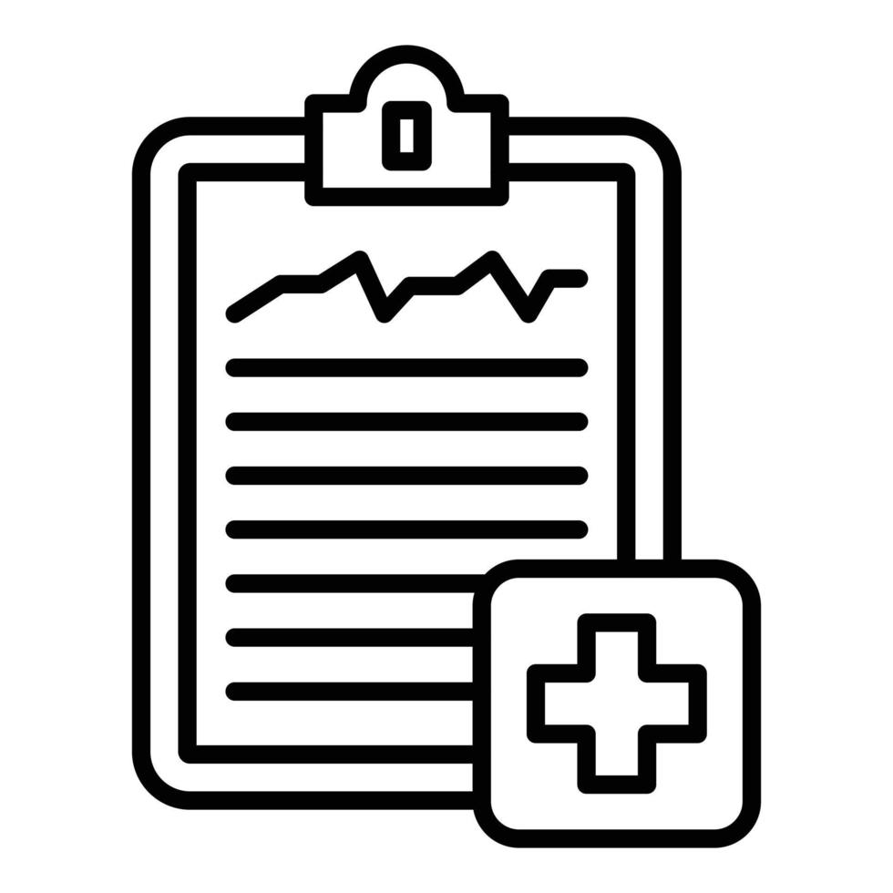 style d'icône de rapport médical vecteur