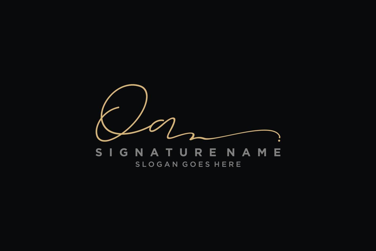 initial oa lettre signature logo modèle design élégant logo signe symbole modèle vecteur icône