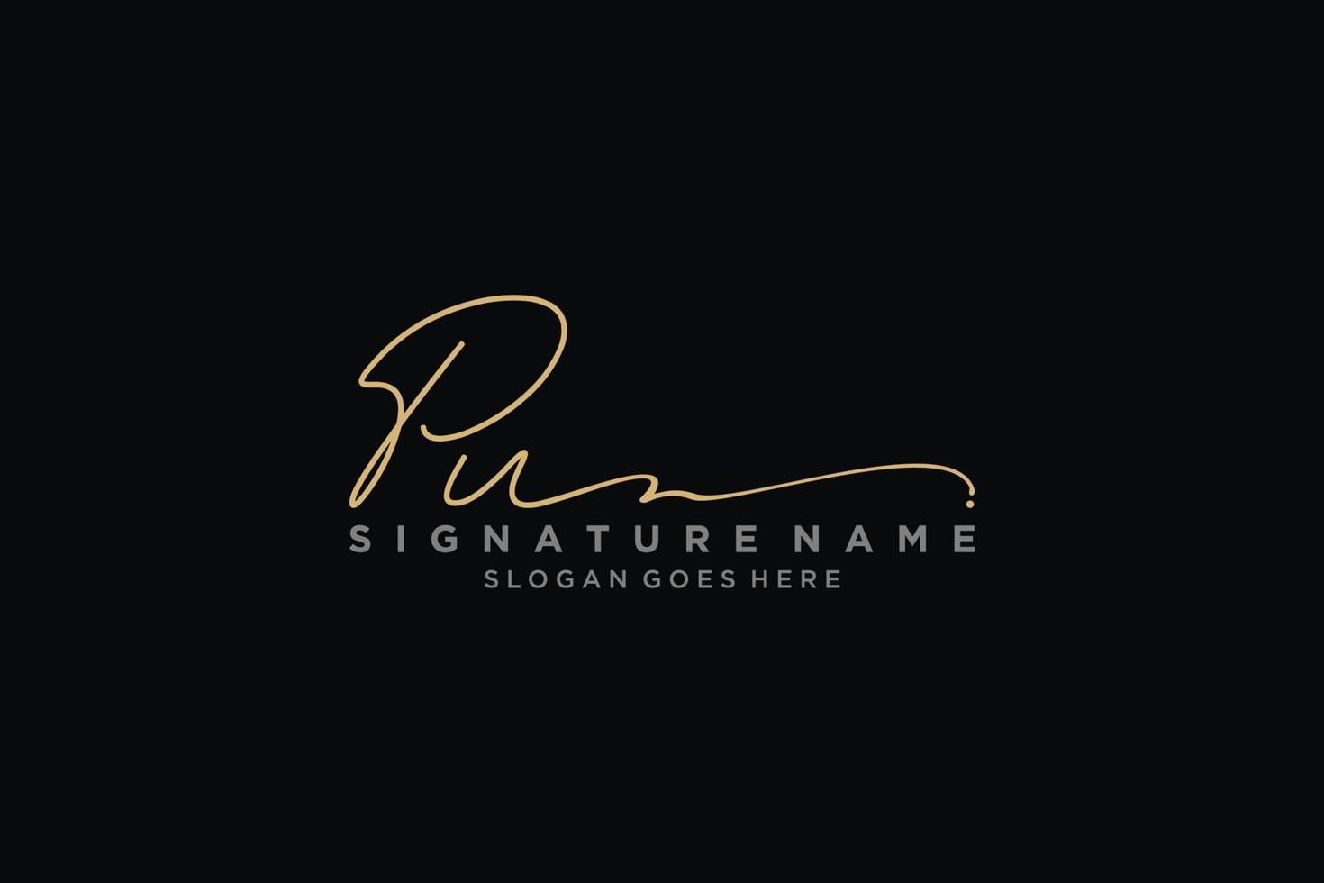 initial pu lettre signature logo modèle design élégant logo signe symbole modèle vecteur icône