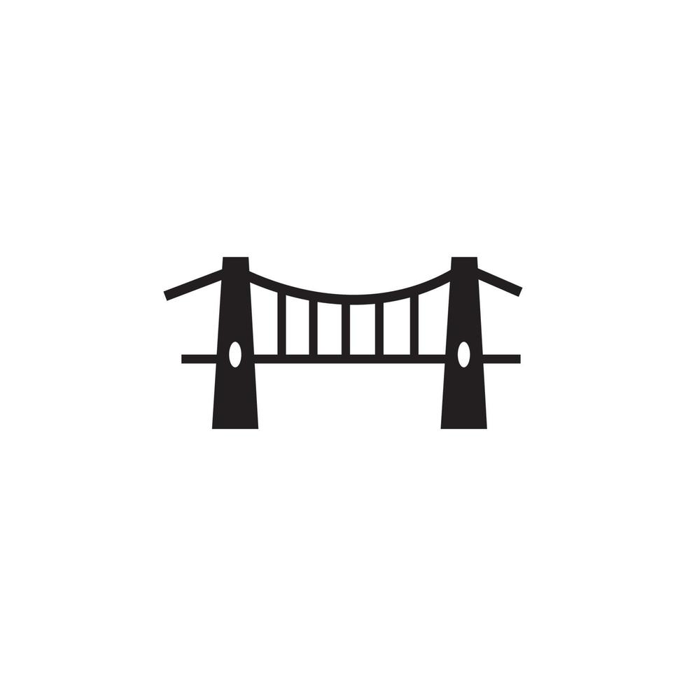 logo d'icône de pont, dessin vectoriel
