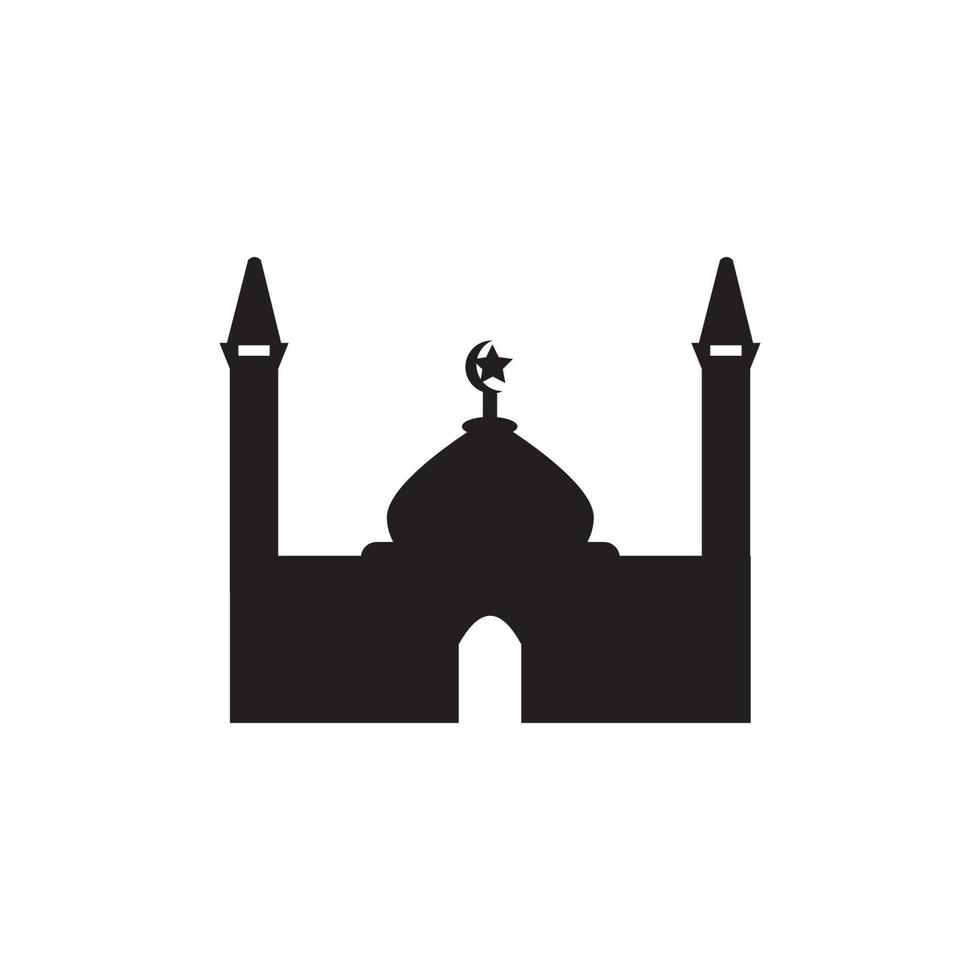 logo d'icône de mosquée, création vectorielle vecteur