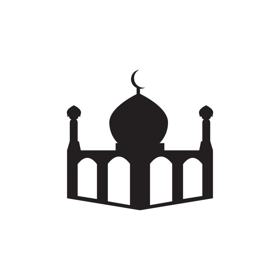 logo d'icône de mosquée, création vectorielle vecteur