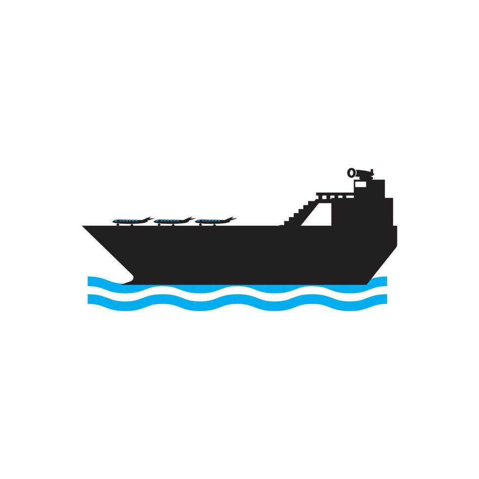 logo d'icône de navire, illustration de conception vectorielle vecteur