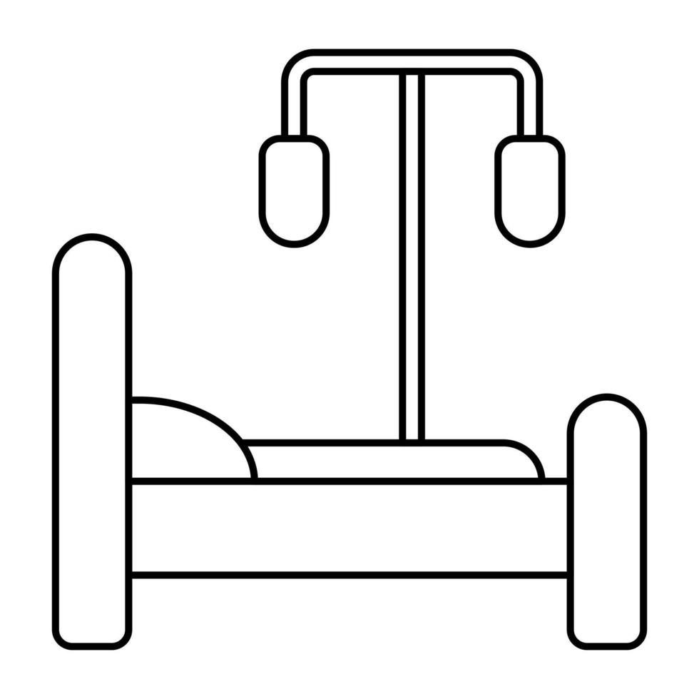 une icône de conception d'icône de lit d'hôpital vecteur