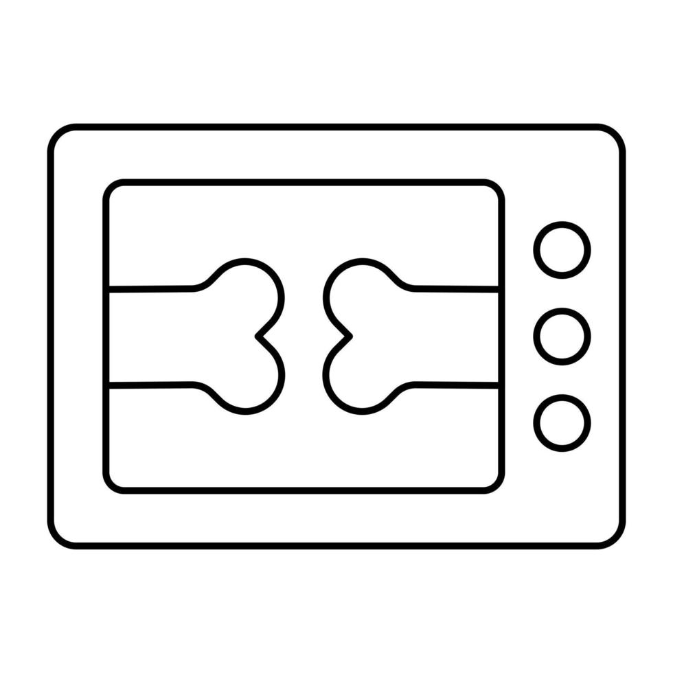 icône de conception modifiable de rayons X osseux vecteur