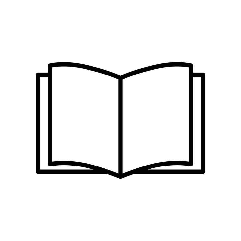 illustration d'icône de ligne de livre ouvert. illustration d'icône liée à la lecture. conception vectorielle simple modifiable. vecteur