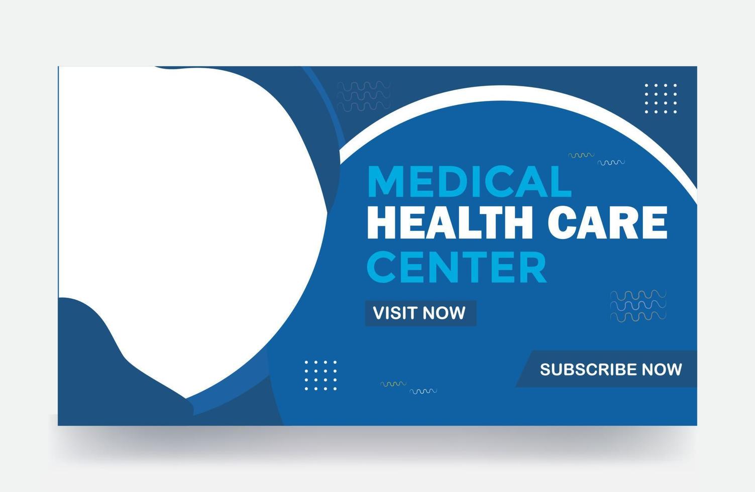 conception de vignettes médicales bannière couverture post santé modèle de vignettes vidéo vecteur