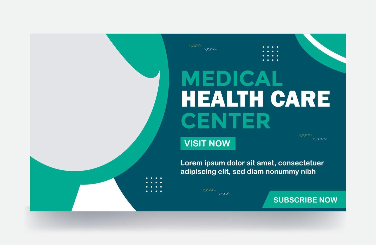 modèle de couverture de publication de médias sociaux de soins de santé de conception de vignettes médicales vecteur
