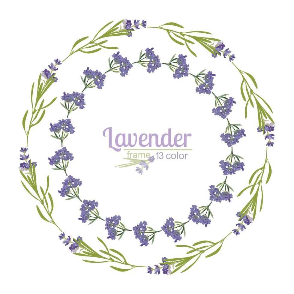 modèle de beaux cadres floraux violet lavande dans un style aquarelle isolé sur fond blanc pour la conception décorative, carte de mariage, invitation, écorcheur de voyage vecteur