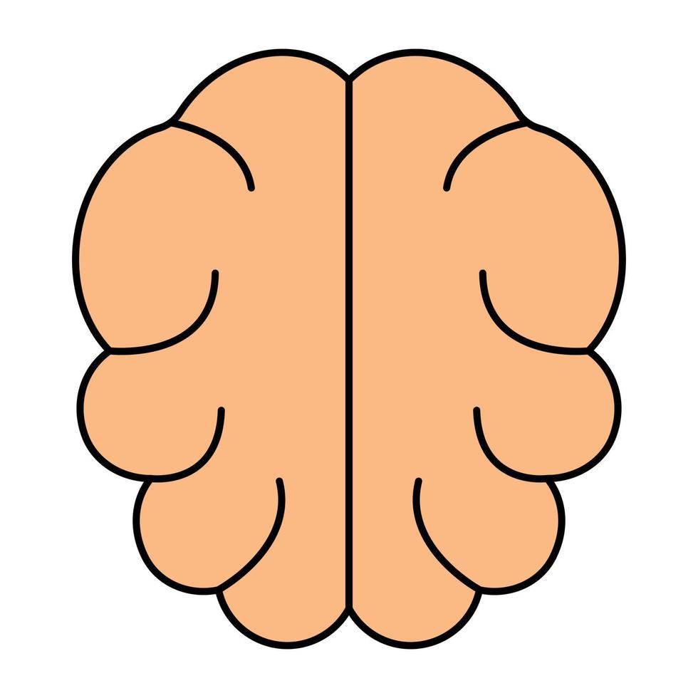 icône du design moderne du cerveau vecteur