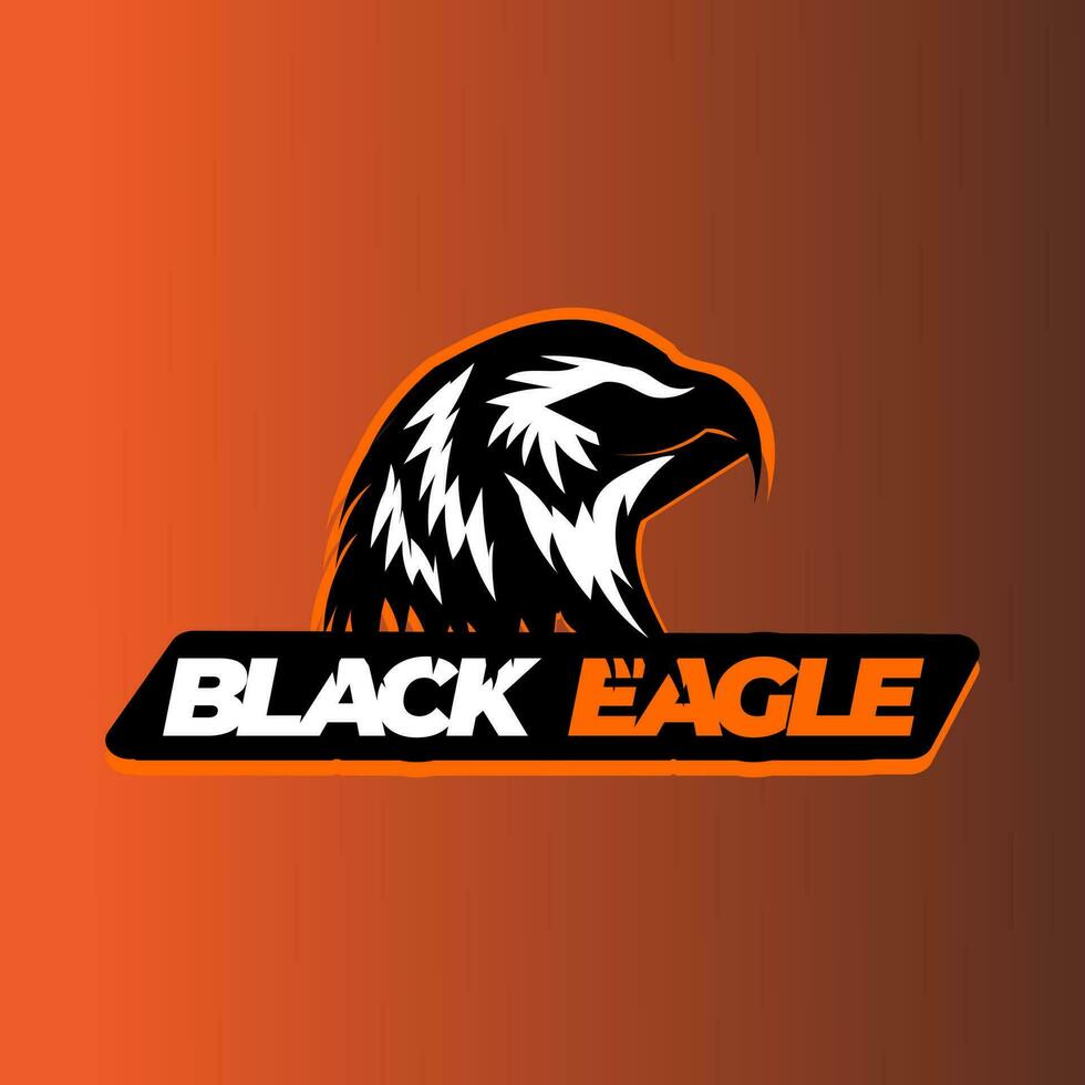 logo vectoriel e-sport aigle noir