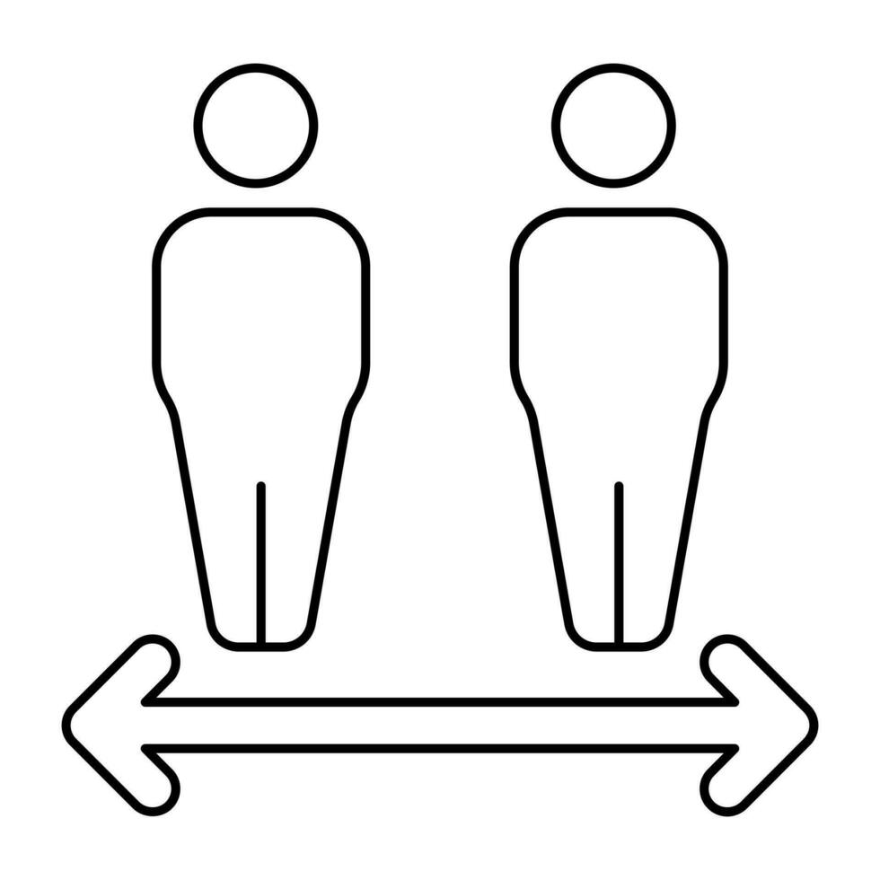 une conception d'icône de garder vos distances vecteur