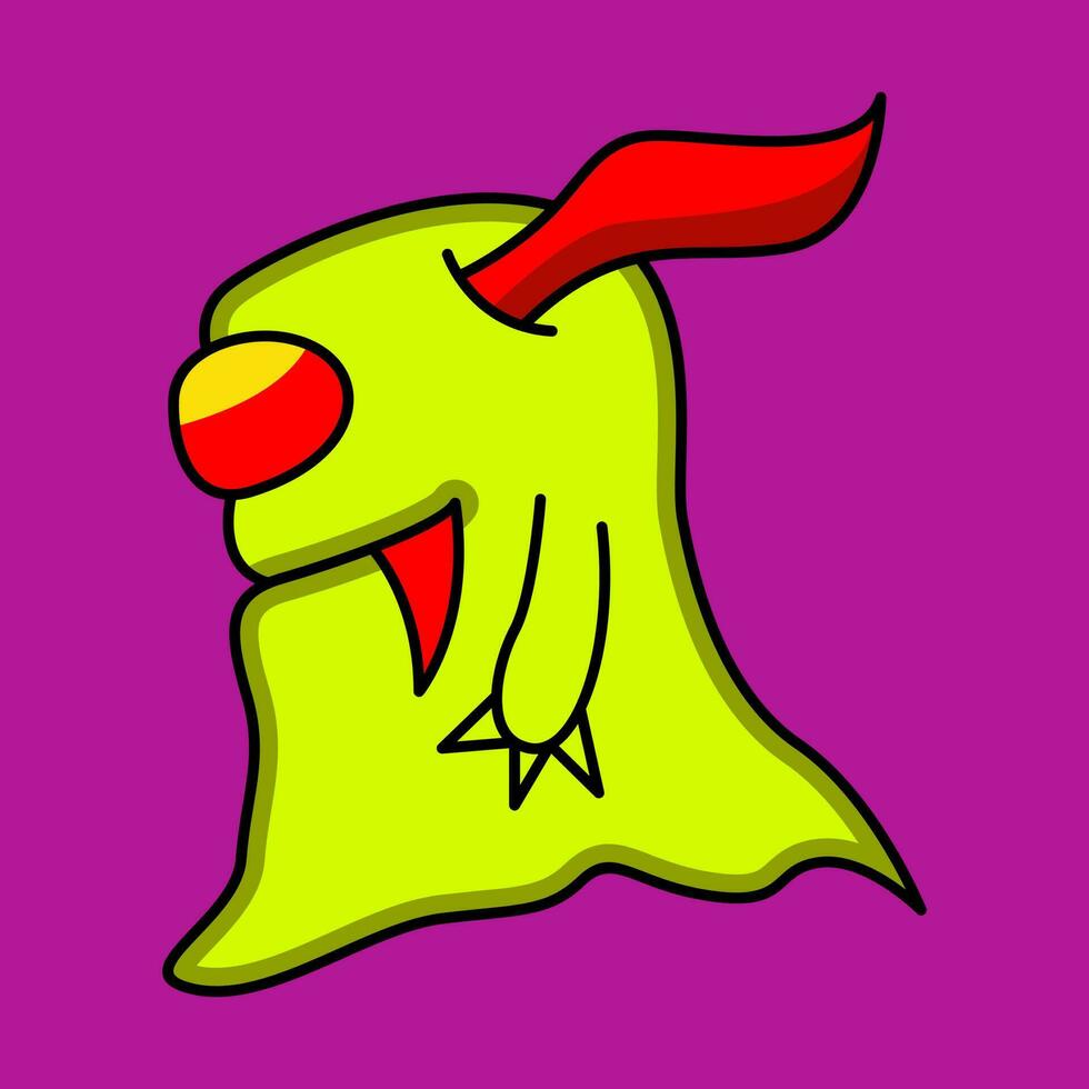 illustration vectorielle de monstre de personnage mignon vecteur