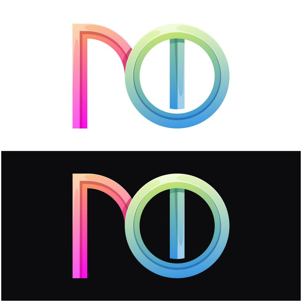 logo vectoriel illustration lettre mo style coloré