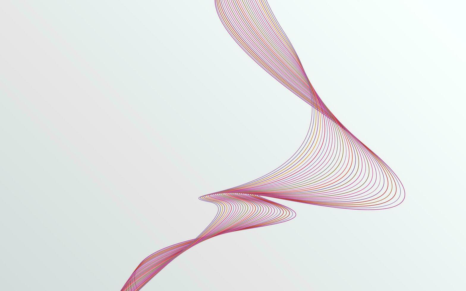 vague des nombreuses lignes colorées. abstrait rayures ondulées fond isolé vecteur