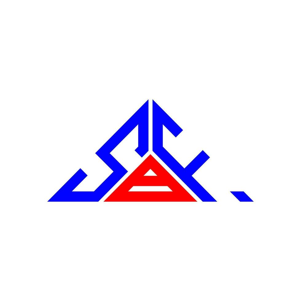 conception créative du logo de lettre sbf avec graphique vectoriel, logo sbf simple et moderne en forme de triangle. vecteur
