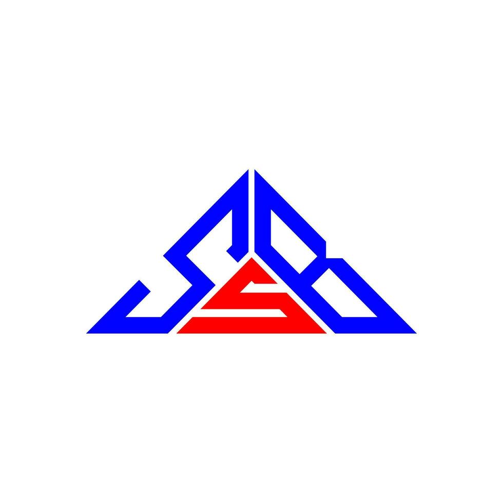 conception créative du logo de lettre ssb avec graphique vectoriel, logo ssb simple et moderne en forme de triangle. vecteur