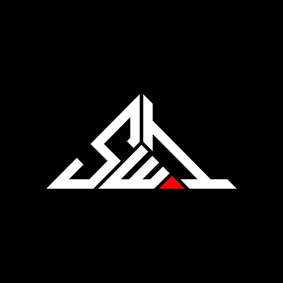 conception créative du logo de lettre swi avec graphique vectoriel, logo swi simple et moderne en forme de triangle. vecteur