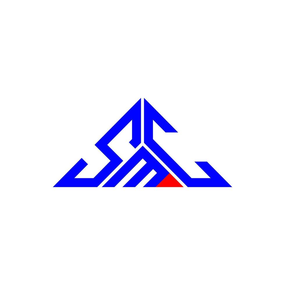 conception créative du logo de lettre smc avec graphique vectoriel, logo smc simple et moderne en forme de triangle. vecteur