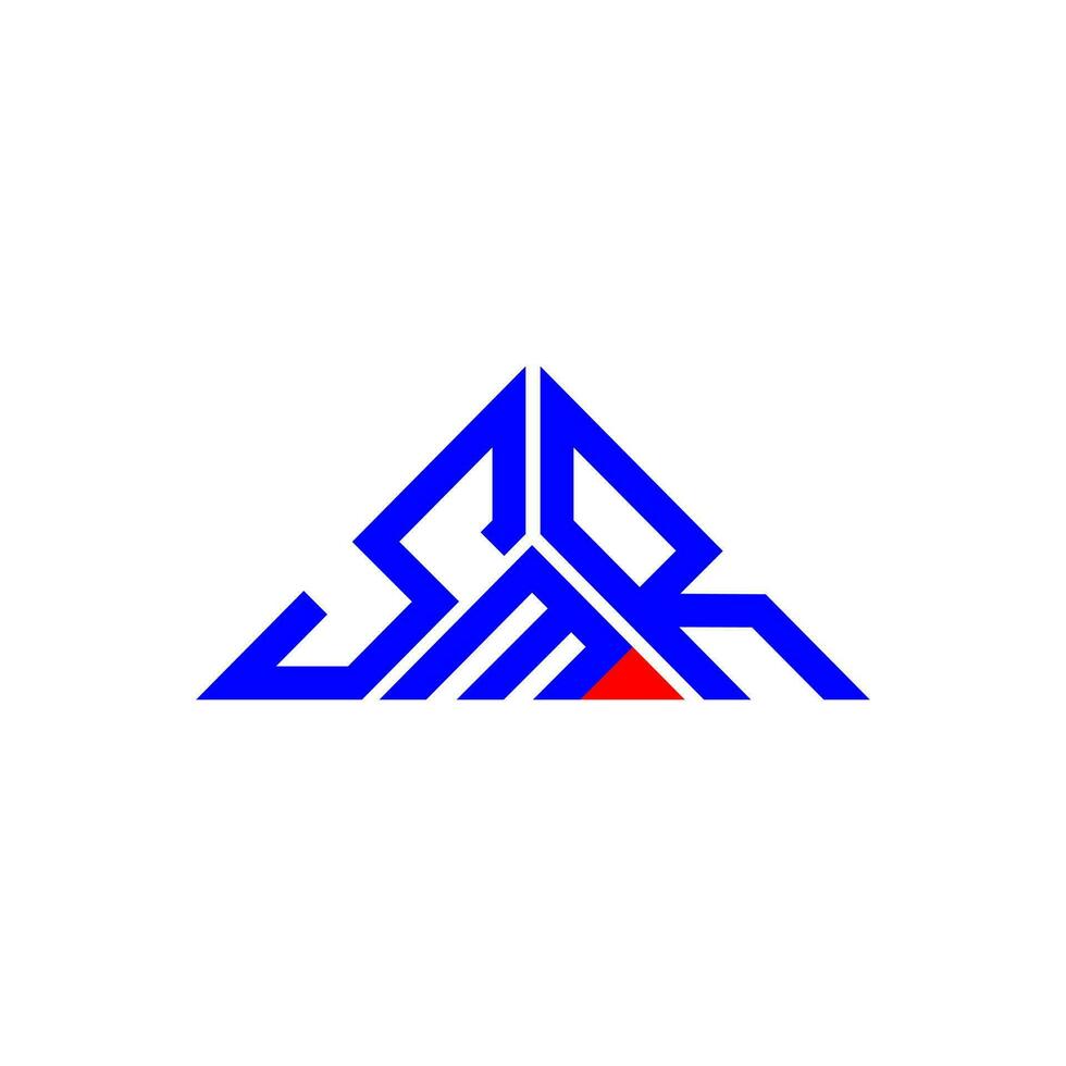 création de logo de lettre smr avec graphique vectoriel, logo smr simple et moderne en forme de triangle. vecteur