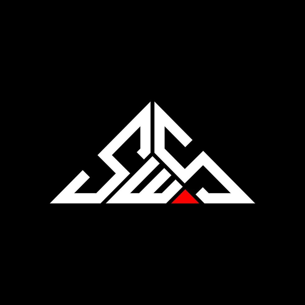 conception créative du logo de lettre sws avec graphique vectoriel, logo sws simple et moderne en forme de triangle. vecteur