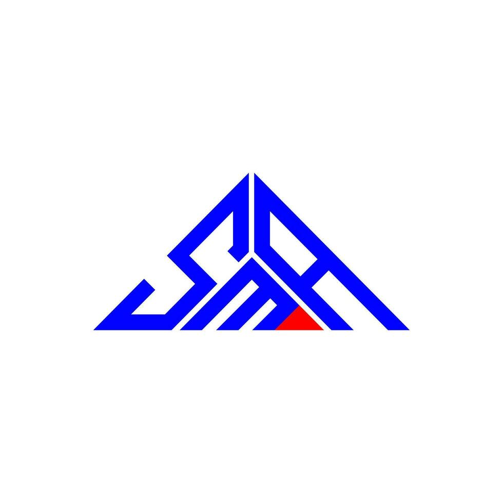 création de logo de lettre sma avec graphique vectoriel, logo sma simple et moderne en forme de triangle. vecteur