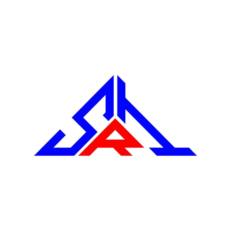 conception créative du logo de lettre sri avec graphique vectoriel, logo sri simple et moderne en forme de triangle. vecteur