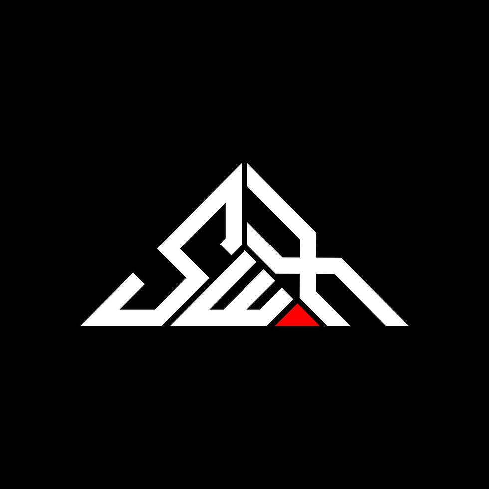 conception créative de logo de lettre swx avec graphique vectoriel, logo swx simple et moderne en forme de triangle. vecteur