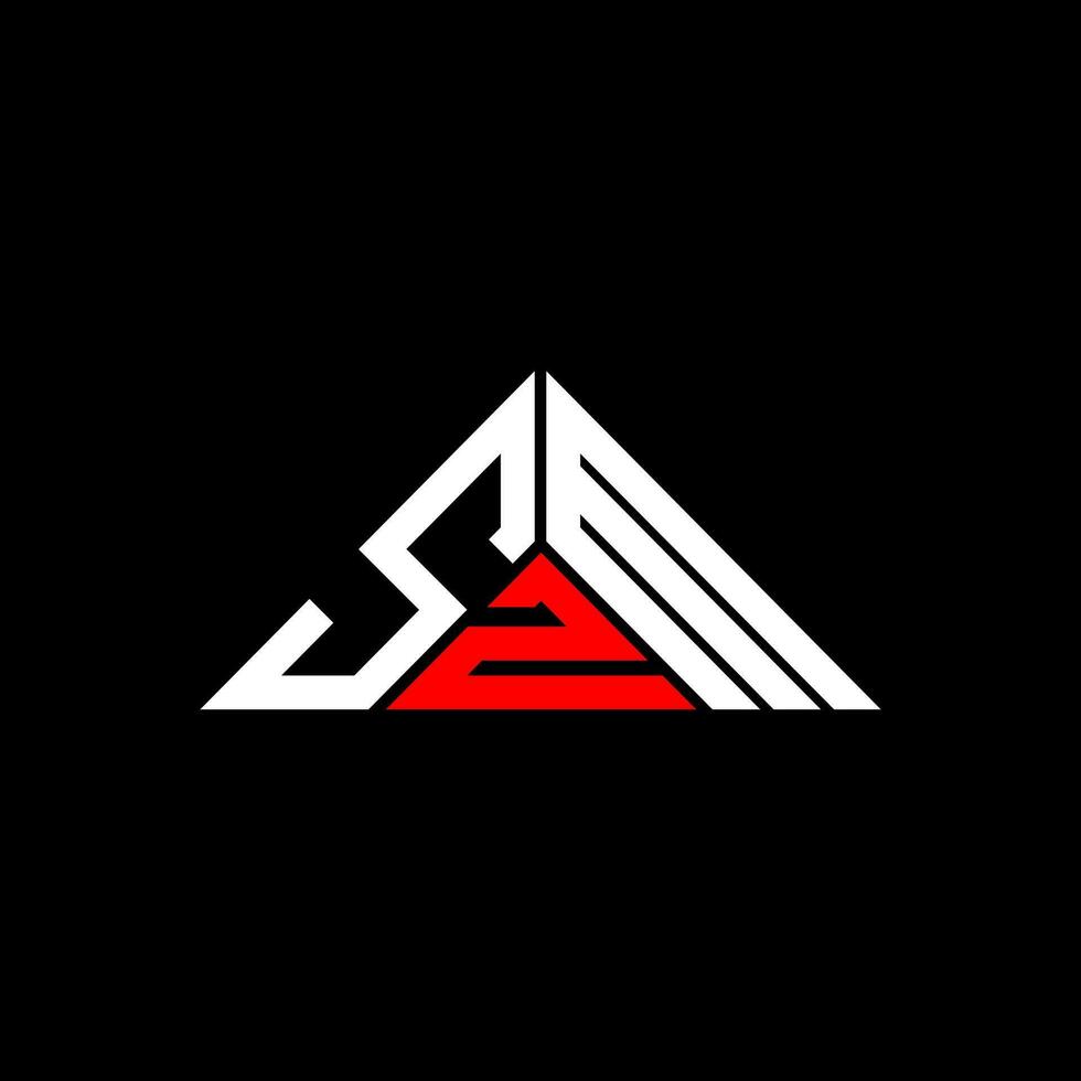 conception créative du logo de lettre szm avec graphique vectoriel, logo szm simple et moderne en forme de triangle. vecteur