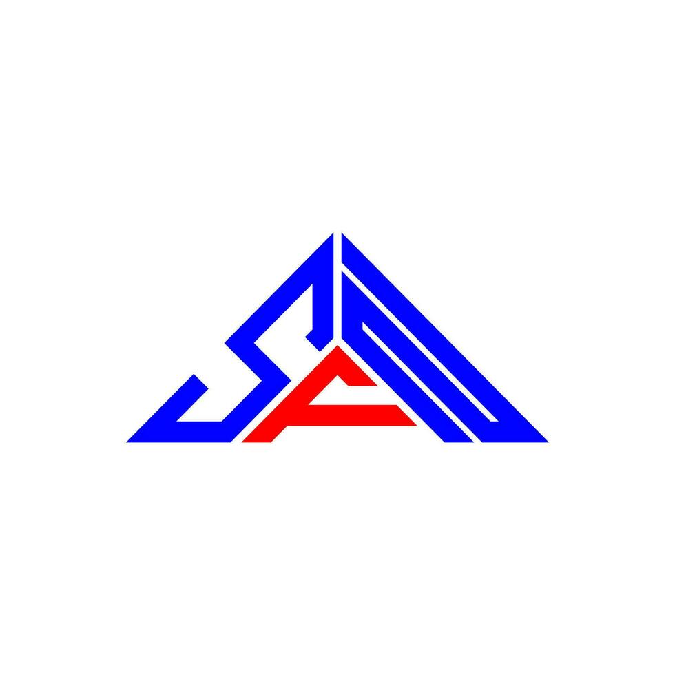 conception créative du logo de lettre sfn avec graphique vectoriel, logo sfn simple et moderne en forme de triangle. vecteur