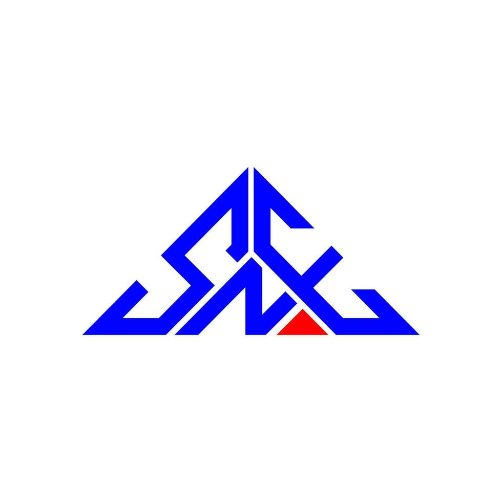 conception créative du logo de lettre sne avec graphique vectoriel, logo sne simple et moderne en forme de triangle. vecteur