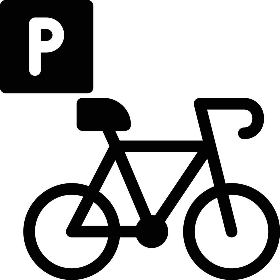 illustration vectorielle de stationnement de vélo sur un background.symboles de qualité premium.icônes vectorielles pour le concept et la conception graphique. vecteur