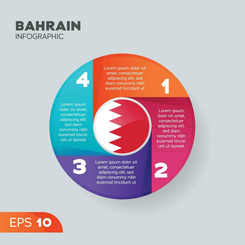 élément infographique de bahreïn vecteur