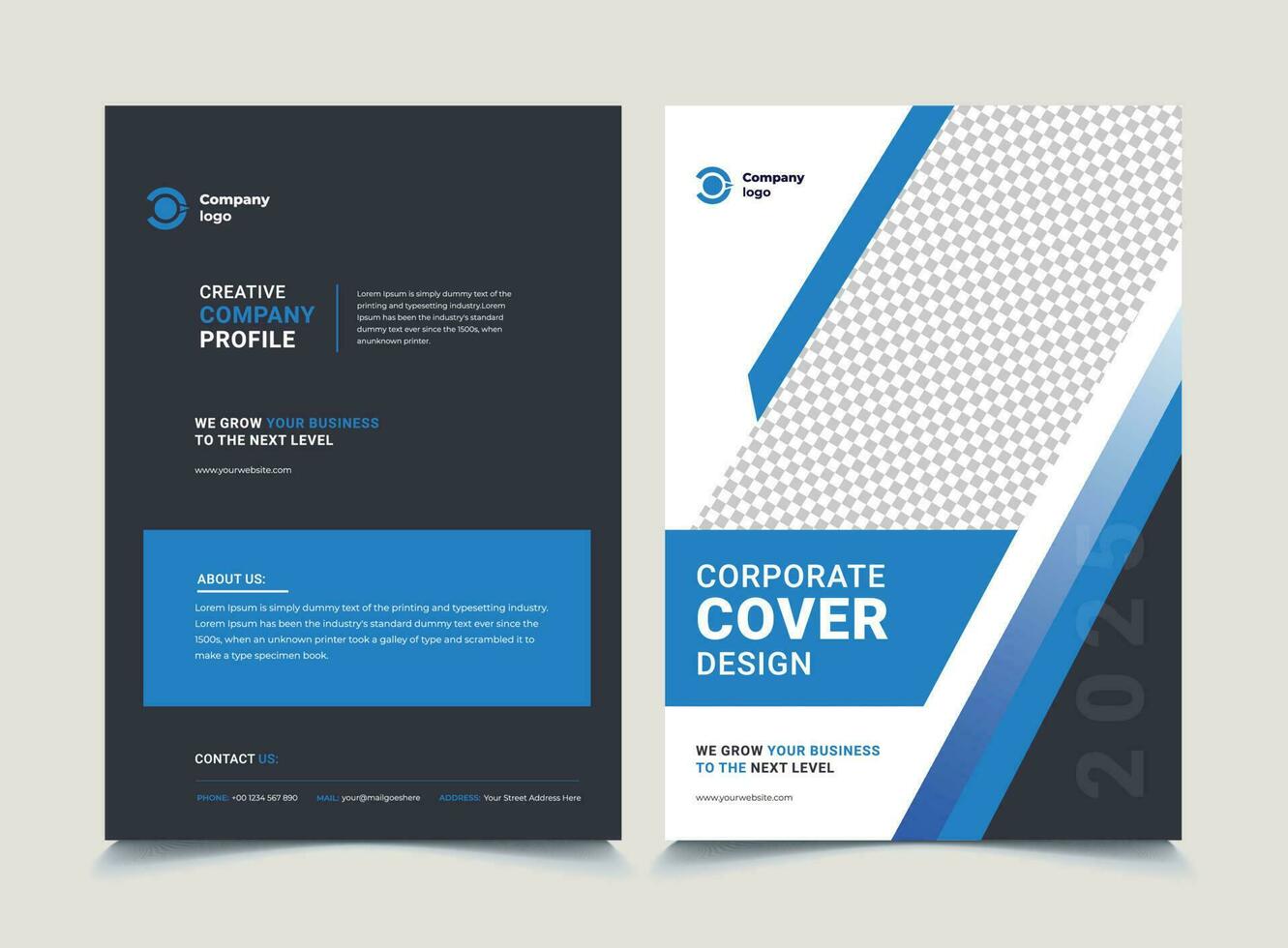 modèle de conception de couverture de livre d'entreprise en a4. peut être adapté à la brochure, au rapport annuel, au magazine, à l'affiche, à la présentation d'entreprise, au portfolio, au dépliant, à la bannière, au site Web. vecteur