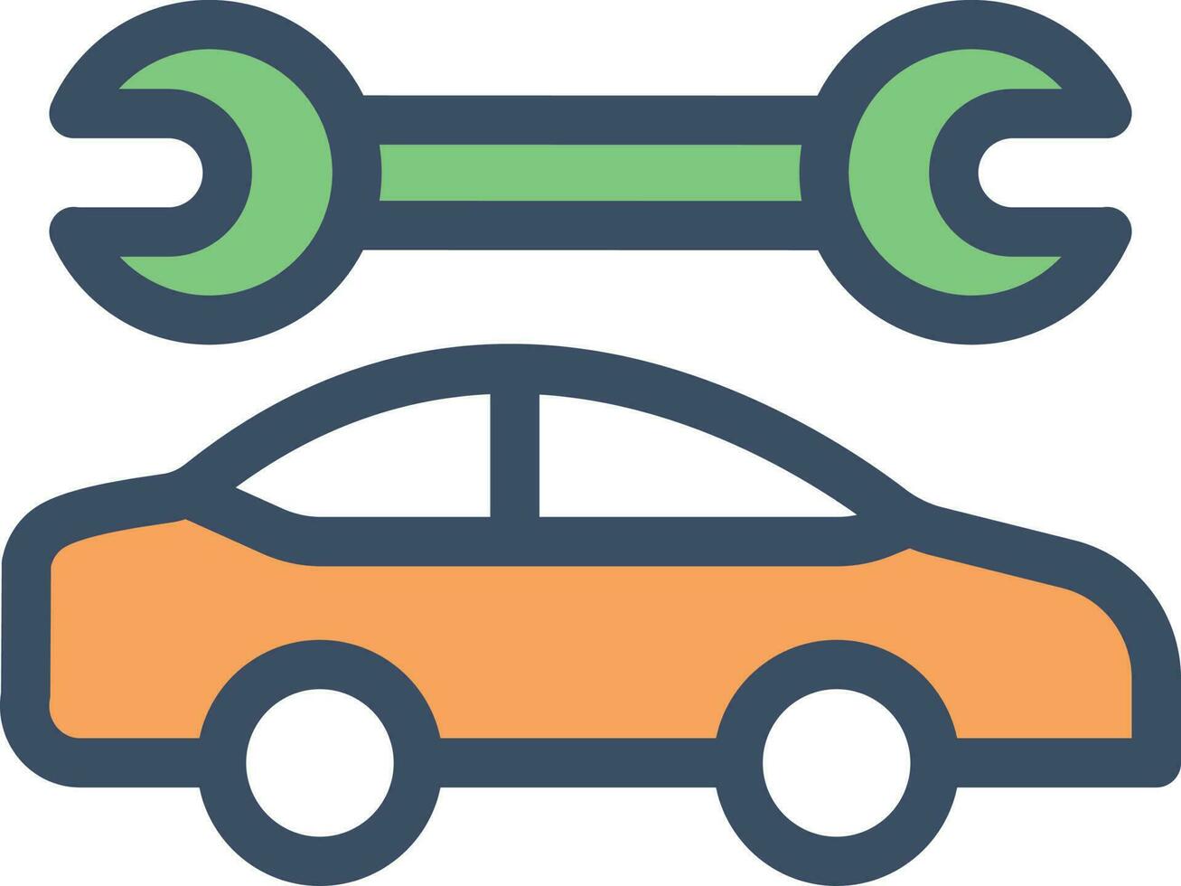 illustration vectorielle de réparation de voiture sur fond. symboles de qualité premium. icônes vectorielles pour le concept et la conception graphique. vecteur