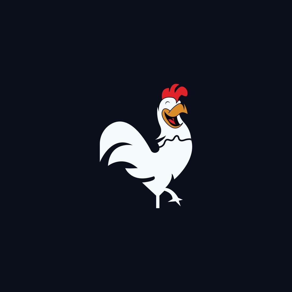 icône du logo abstrait coq vecteur