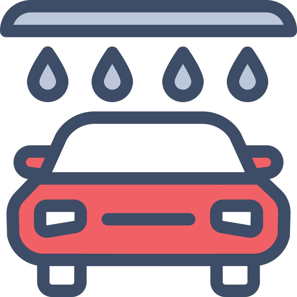 illustration vectorielle de lavage de voiture sur fond.symboles de qualité premium.icônes vectorielles pour le concept et la conception graphique. vecteur