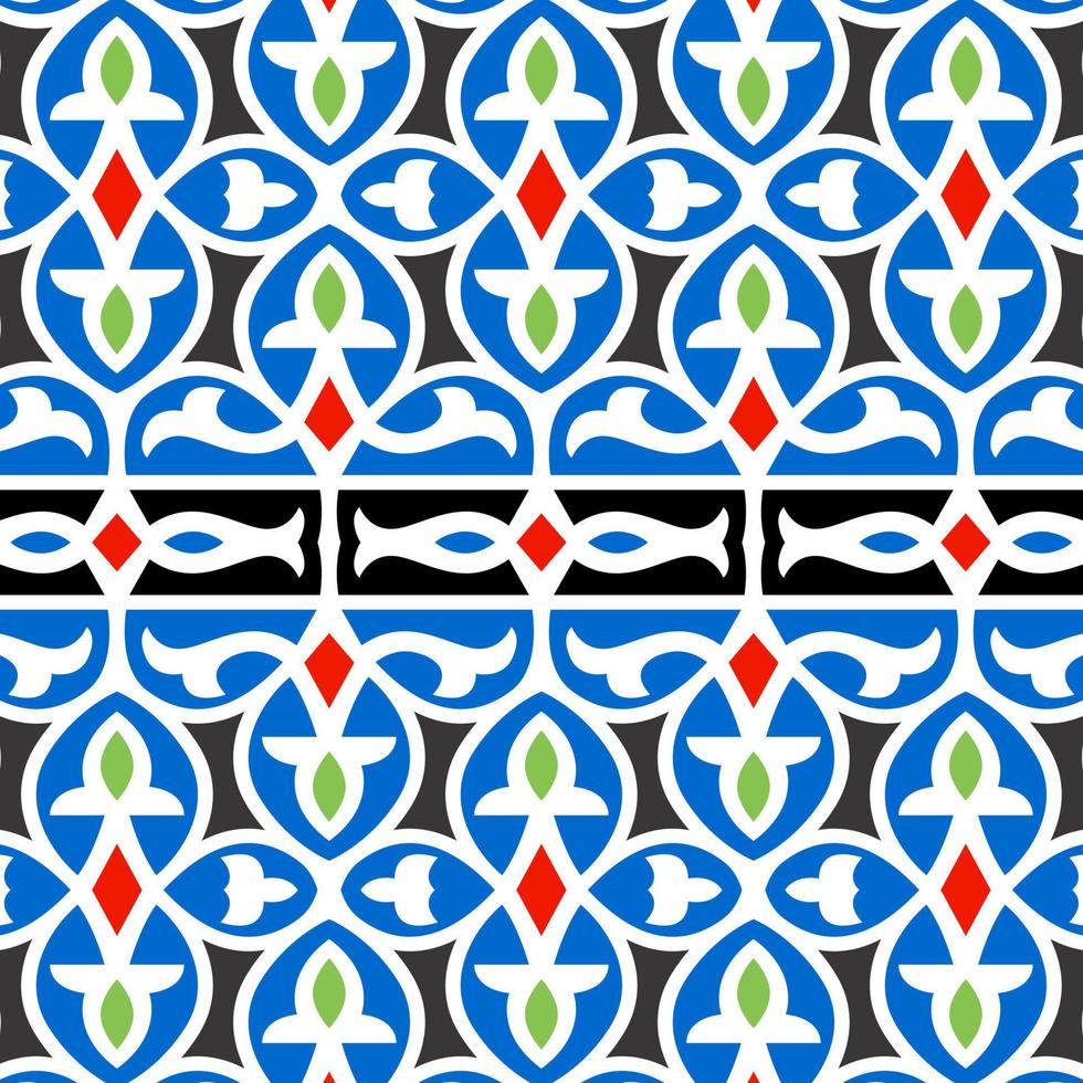 illustration de mosaïque de vecteur bleu de tissu de dessins de ramadan