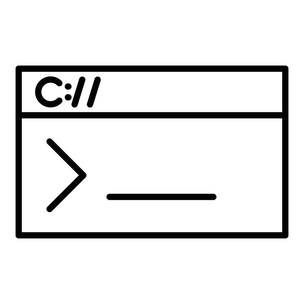 style d'icône de la ligne de commande de la console vecteur