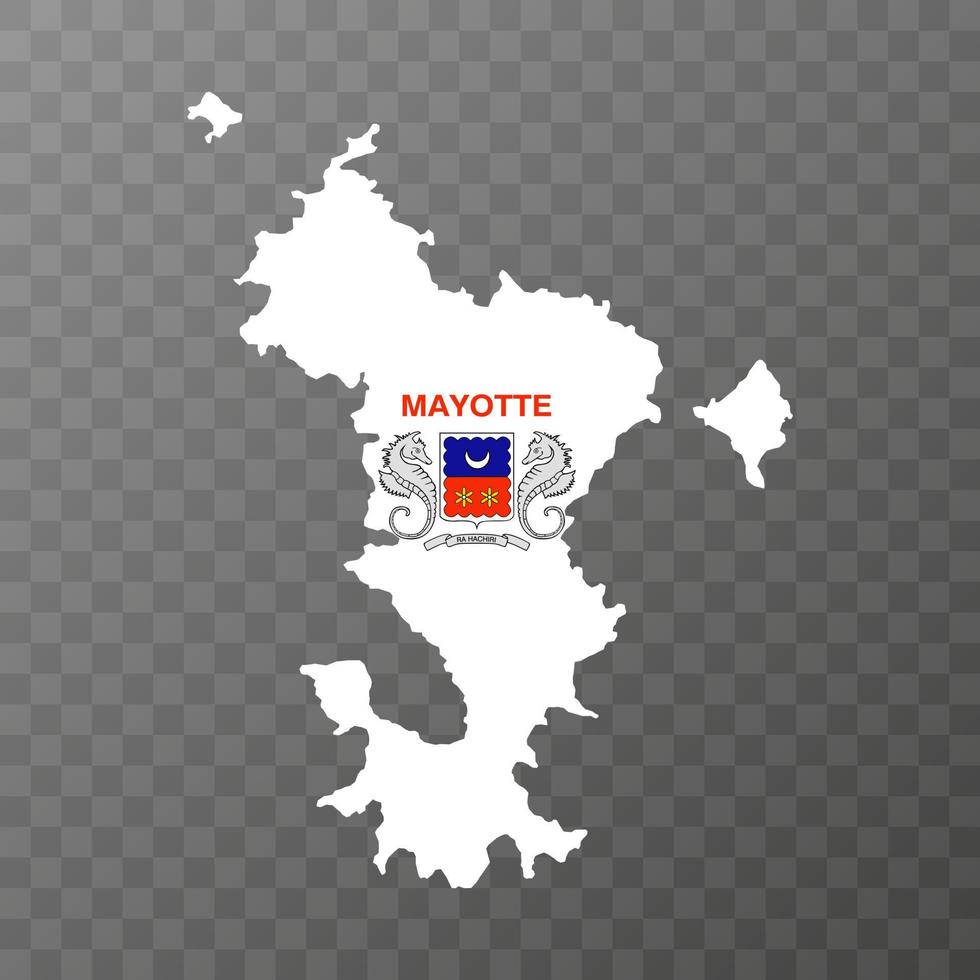 carte des îles de mayotte. région de france. illustration vectorielle. vecteur