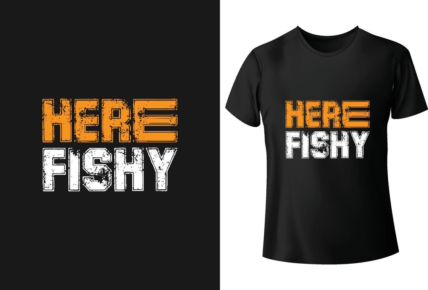 ici conception de t-shirt de poisson vecteur